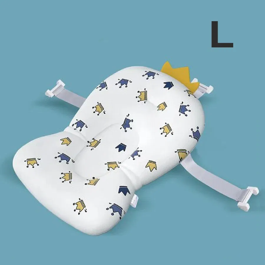 Color: Red - Baby Bathtub Pad Ajustable Bath Support Seat Mat Shower Cushion Newborn Foldable Baby Bath Seat Floating Security Water Pad