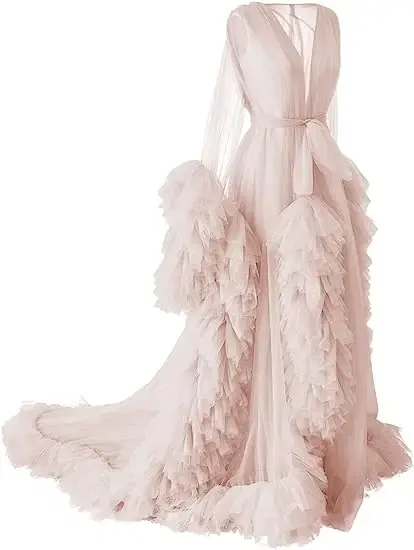 Color: PEACOCK BLUE, Maternity Size: XL, Ships From: CHINA - Tulle Long Maternity Dress Photoshoot п?»?°?‚ь?µ photography dresses baby shower dresses for pregnant woman п?»?°?‚ь?µ д?»я ?±?&