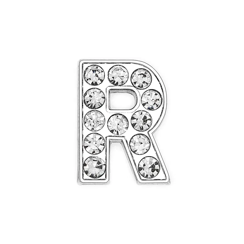 Color: Maroon - Rhinestone Slide Letter Charms For Jewelry Making Women Bracelet 8mm Alphabet A-Z Pet Collar Necklace DIY Accessories Gift