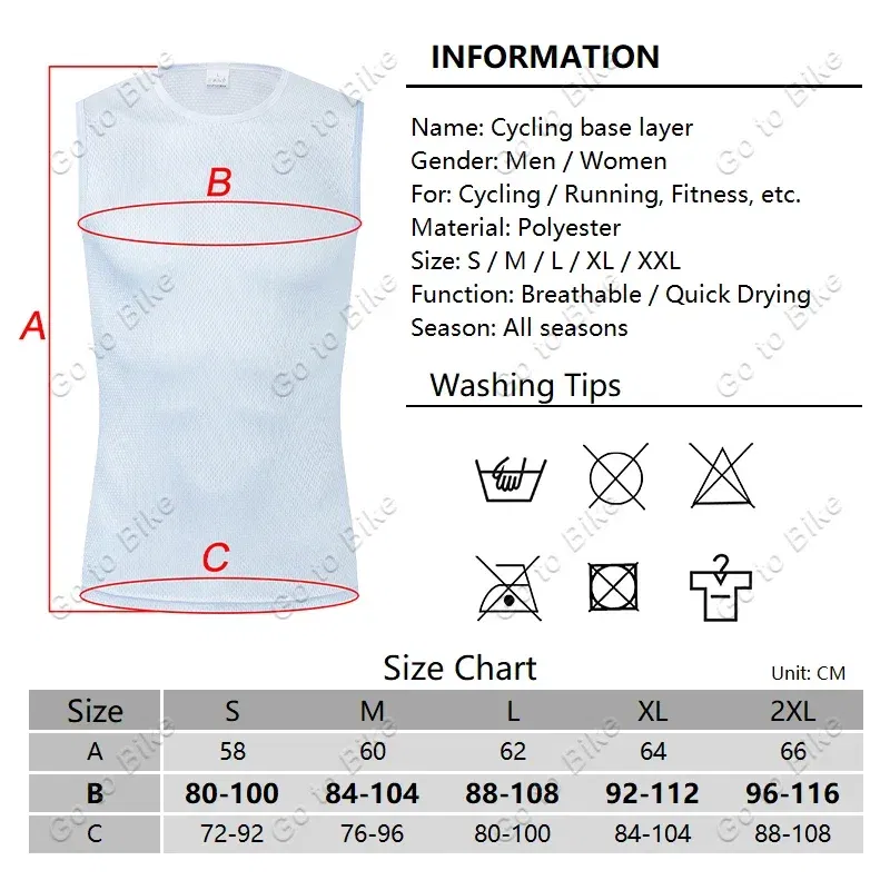 Color: Blue, Size: XXXL - Reflective Cycling Base Layers White Cycling Undershirt Quick Dry Vest Sport Underwear Tight Vest High Elastici Vest Bike Jersey