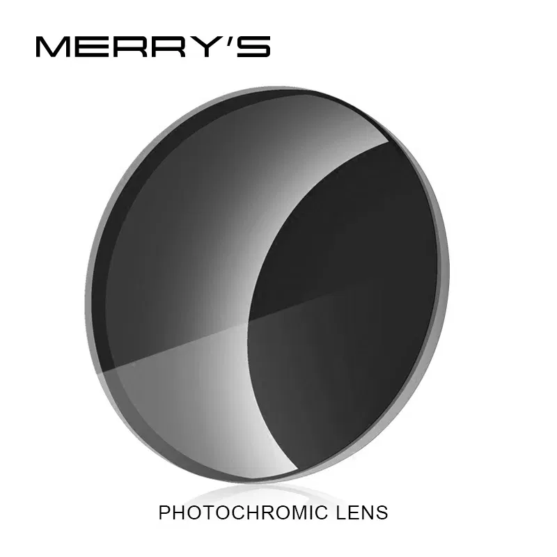 Lenses Color: Red, Lens Index: 1.56 - MERRYS Photochromic Series 1.56 1.61 1.67 Prescription CR-39 Resin Aspheric Glasses Lenses Myopia Sunglasses Lens