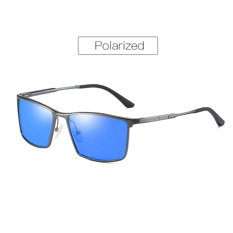 Lenses Color: Red, Frame Color: Ginger - Men's sunglasses myopia with diopter polarized prescription glasses UC400 retro anti-glare driving goggles square black shades