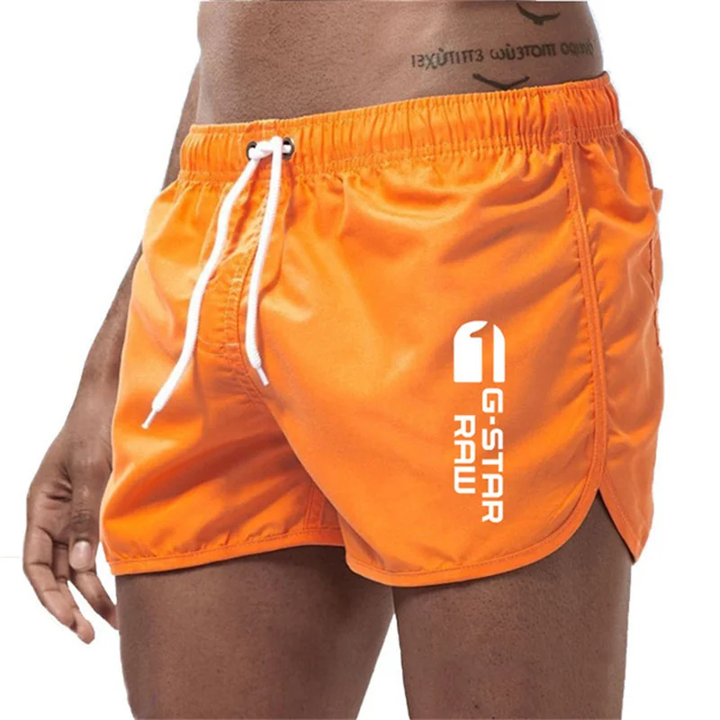 Color: Sky blue, Size: S - Summer new men's luxury beach pants clothing quick dry gym jogging sexy shorts vacation casual swimming trunks