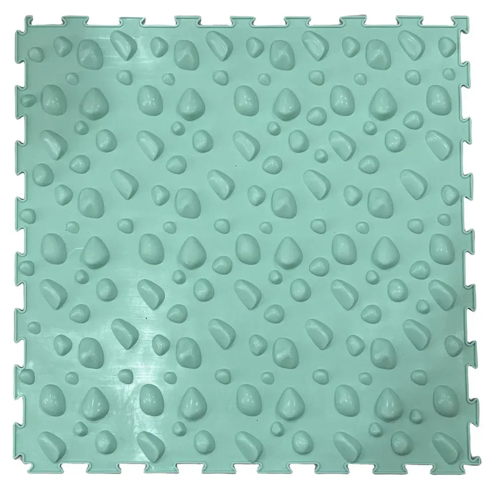 Color: light yellow - Children's Tactile Sensory Training Mat Acupressure Pad Foot Massage Mat Children's Baby Acupressure Pad Toe Pressure Pad
