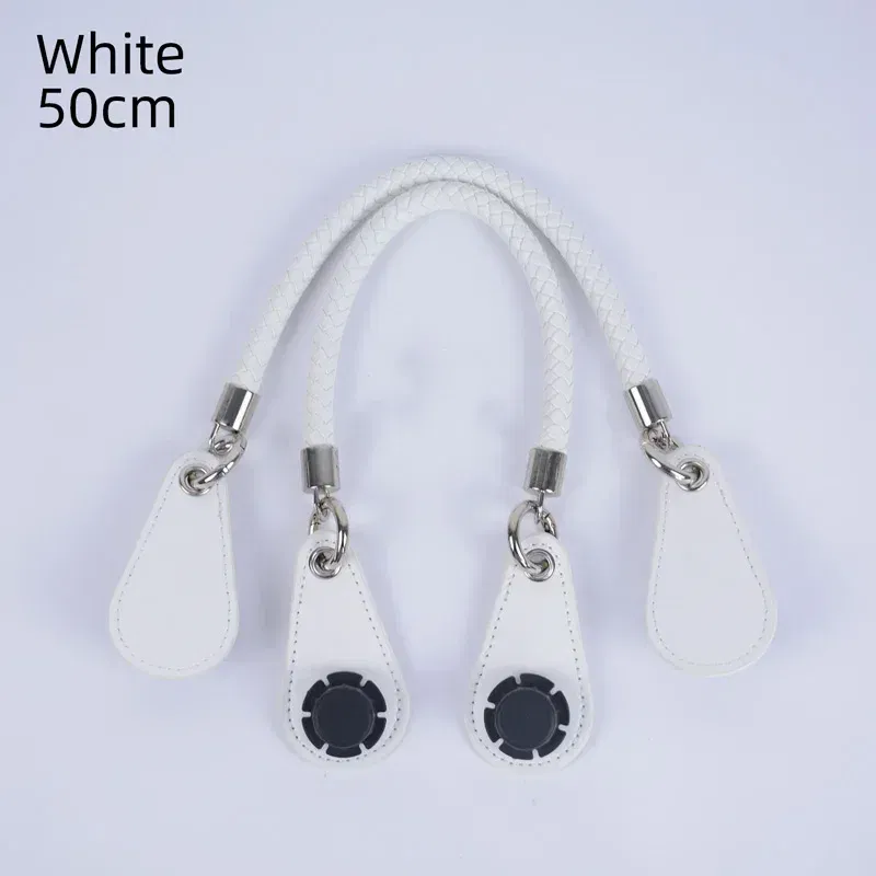 Color: black, Ships From: CHINA - New 1 pair Obag PU Woven braided leather Rope Handles straps round handlefor O Bag accessoires
