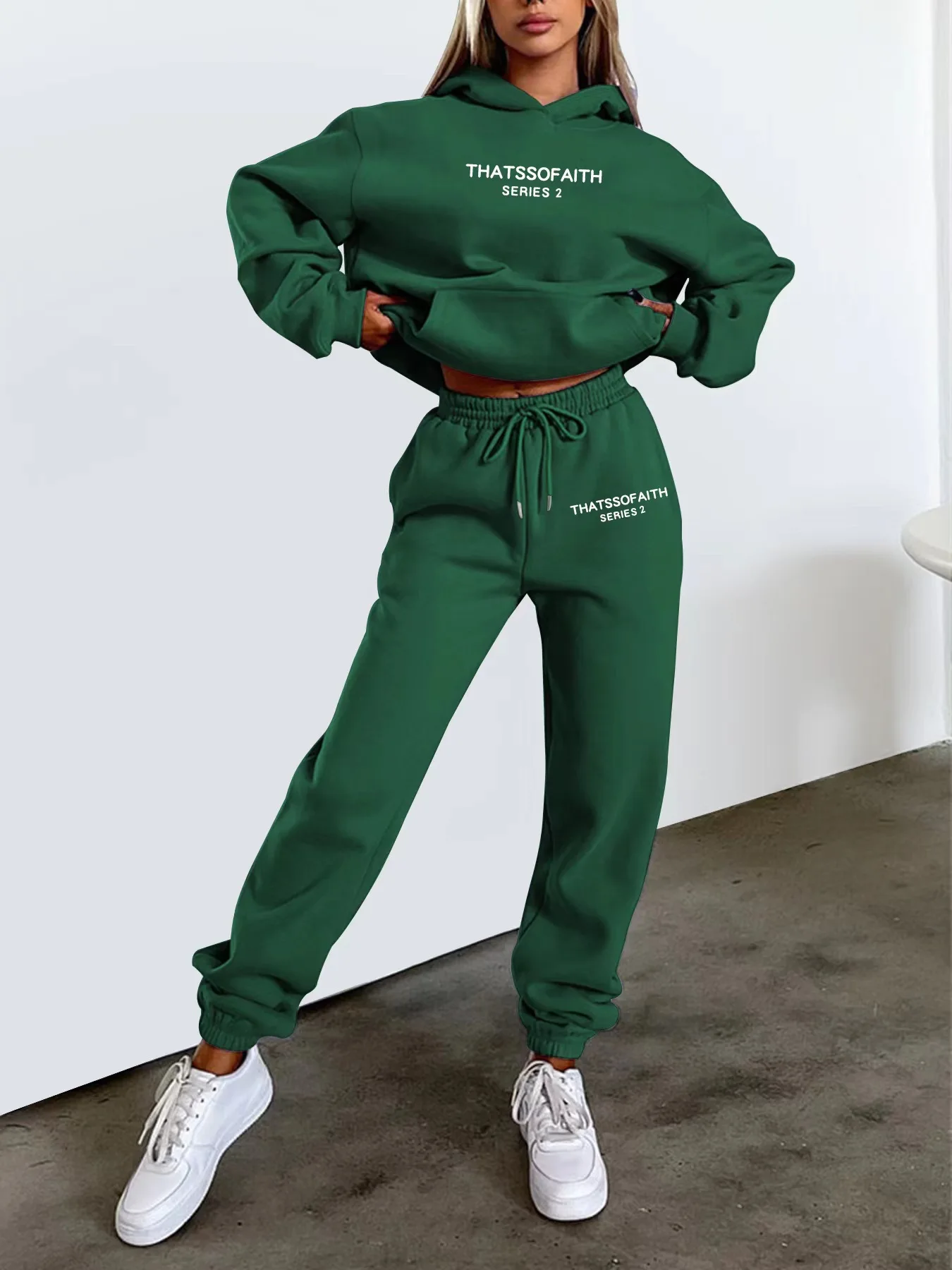 Color: PURPLE, Size: L, Ships From: CHINA - 2025 Autumn Winter Women's Sets 2pcs Hoodies Pants Suit Sports Outfits Letter Print Aesthetic Clothes Ladies Tracksuit