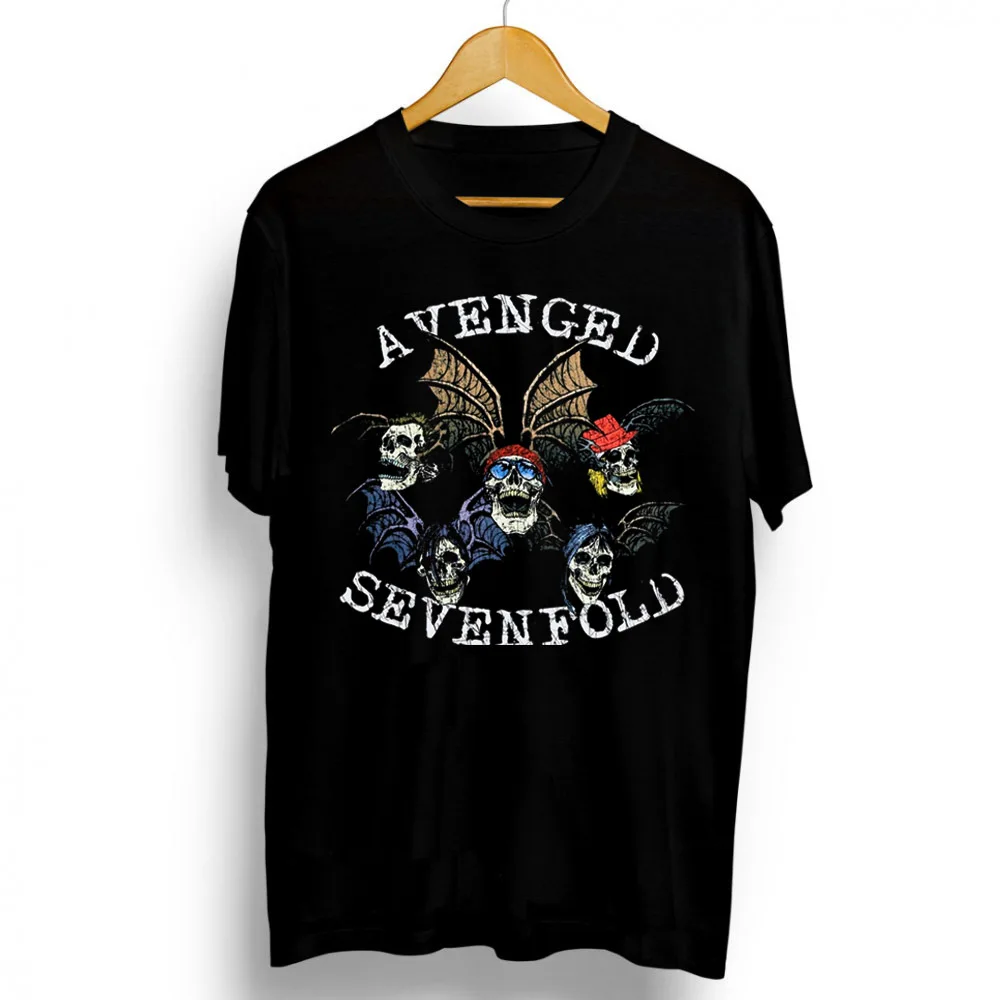 Color: SKY BLUE, Size: XXXL - Men Clothes Round Neck T-shirt Heavy Metal Band Rock Cotton Breathable Print Womens Plus Size Tees