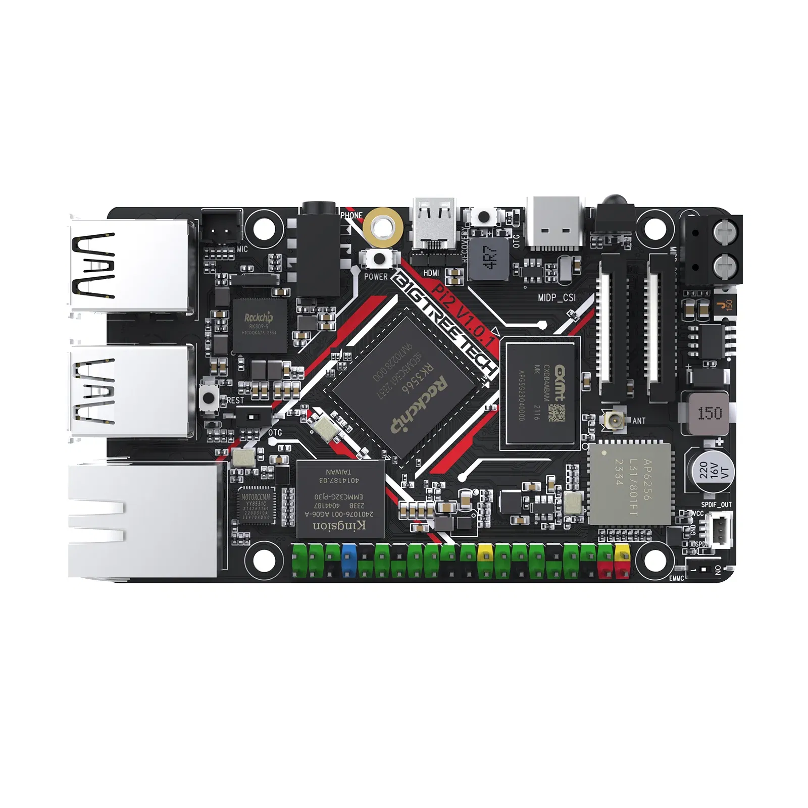 Color: GRAY - BIGTREETECH BTT Pi 2 CB2 Control Board RK3566 2GB LPDDR4 32GB eMMC CSI DSI Interface For Klipper VS Raspberry PI Octopus Pro