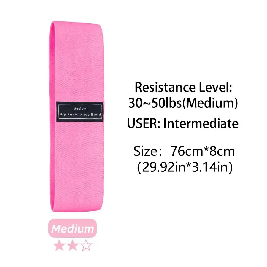 Color: Red - Fabric Resistance Hip Booty Bands Glute Thigh Elastic Workout Bands Squat Circle Stretch Fitness Strips Loops Yoga Gym Equipment