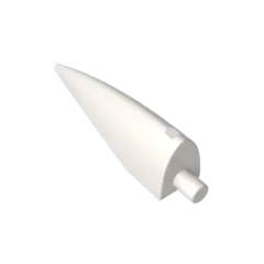 Color: WHITE - Gobricks GDS-90187 Barb / Claw / Horn / Tooth - Large compatible with lego 11089 Assembles Building Blocks children's toys