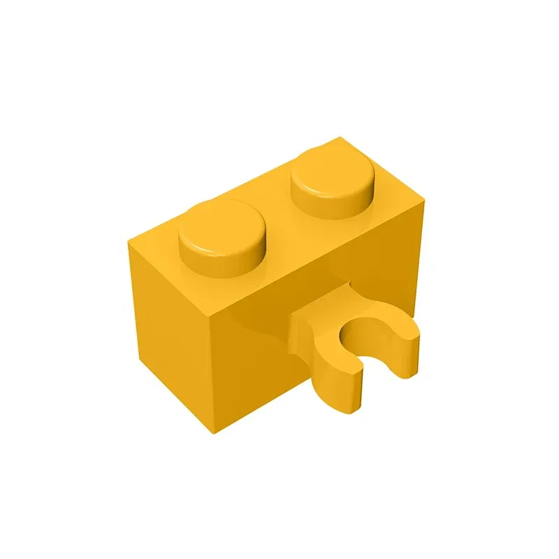 Color: Red - Gobricks GDS-651 BRICK 1X2 W. HORIZONTAL HOLDER compatible with lego 95820 30237 children's DIY Educational Building Blocks