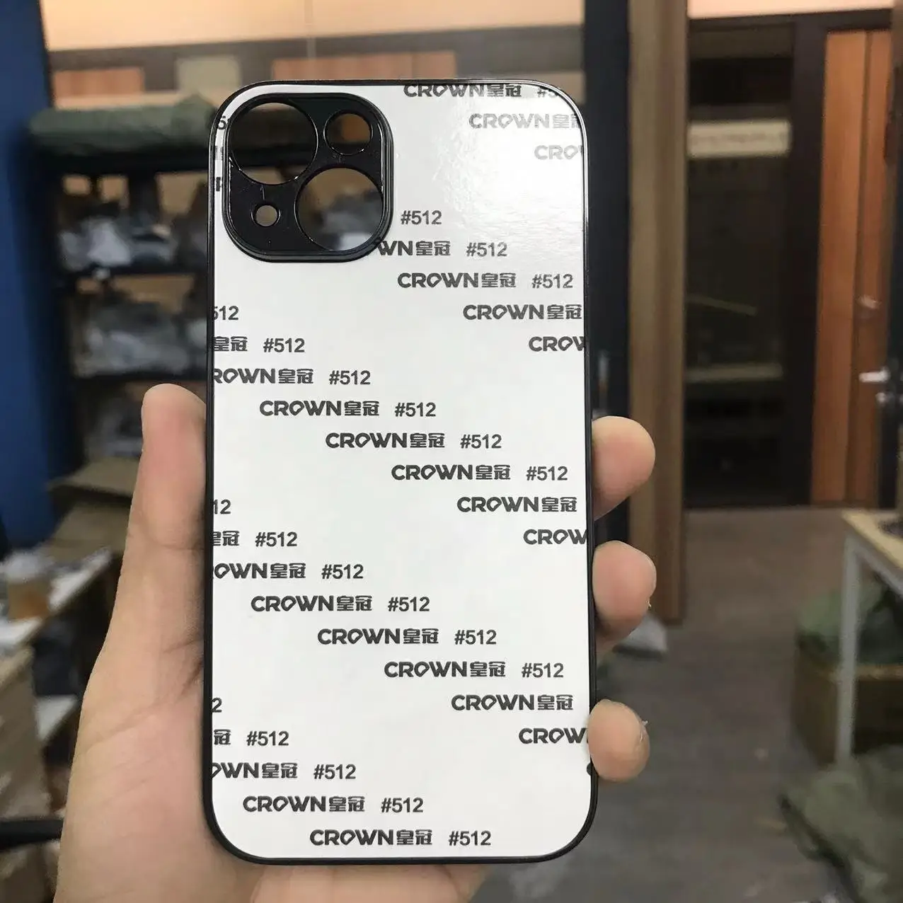 Color: Beige, Material: Plastic - 5pcs plastic Sublimation Blank Cover Case For iPhone 16 15 14 13 12 11 12 Pro Max With Aluminium Plate