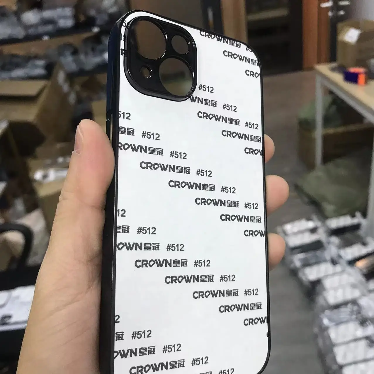 Color: Beige, Material: Plastic - 5pcs plastic Sublimation Blank Cover Case For iPhone 16 15 14 13 12 11 12 Pro Max With Aluminium Plate