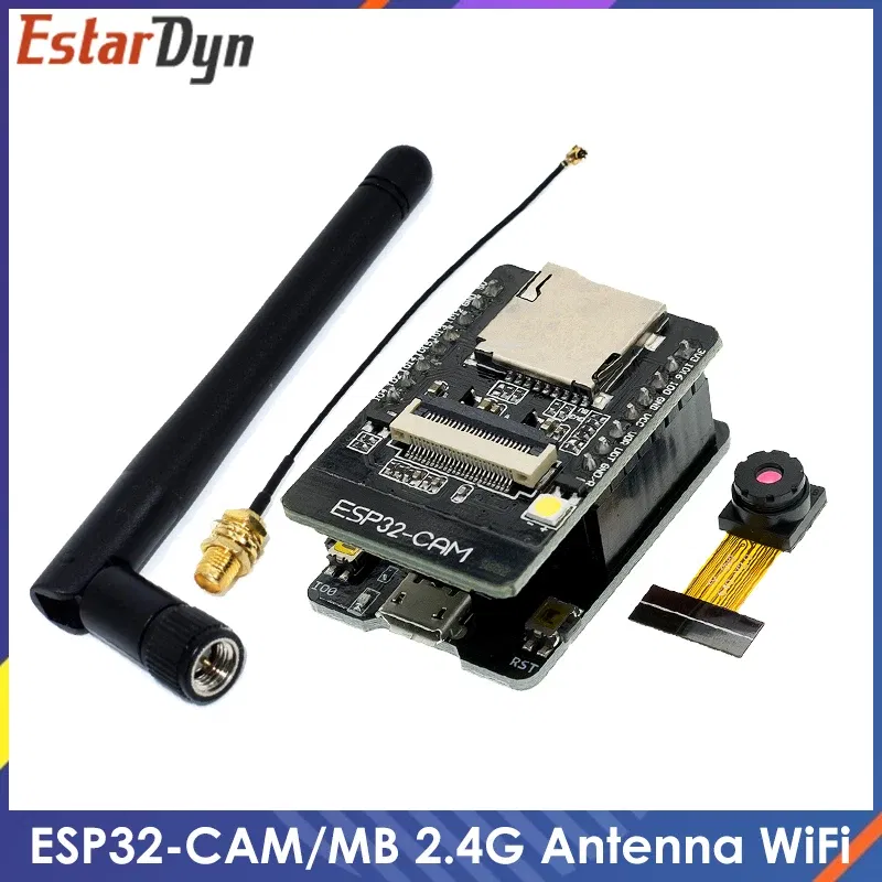 Color: Green - ESP32-CAM ESP32-CAM-MB MICRO USB ESP32 Serial to WiFi ESP32 CAM Development Board CH340 CH340G 5V Bluetooth+OV2640 Camera