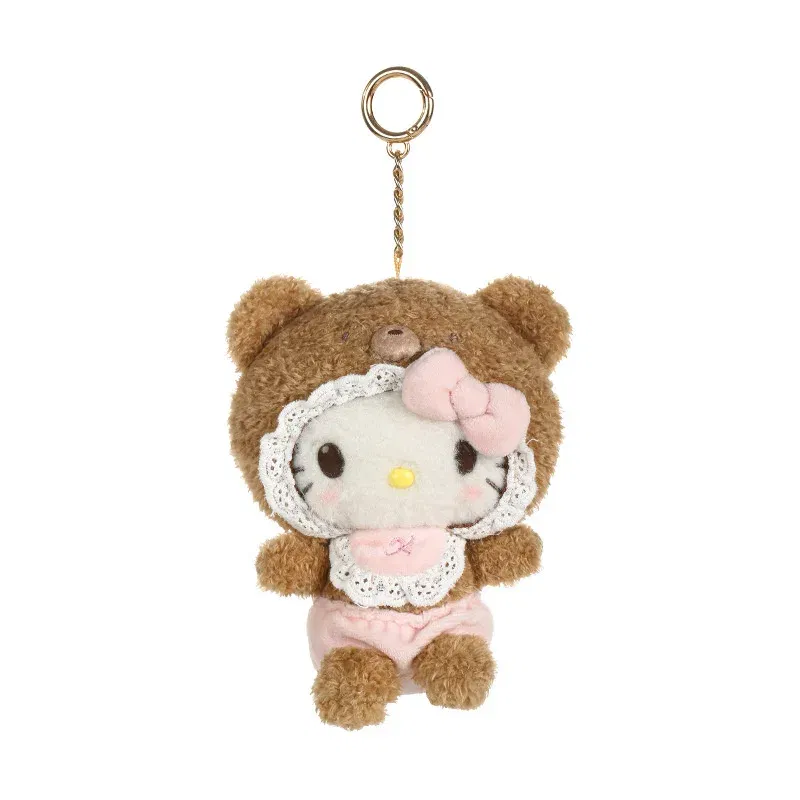 Color: Orange - Kawaii Sanrio Hello Kitty My Melody Cinnamoroll 15Cm Plush Doll Pendant Baby Series Keychain Bag Pendant 20Cm Doll Birthday Gift