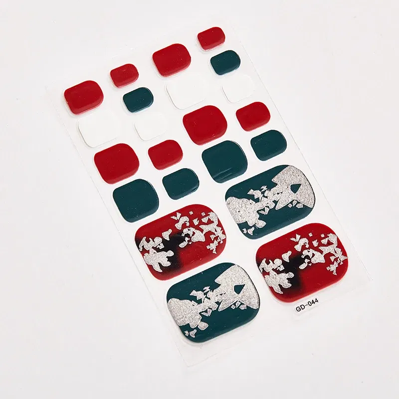 Color: Brige - 22 Tips/Sheet Nail Tape Loveliness Nail Art Stickers Designed Nailart Sticker Nail Strips Designer Nail Decals Nailart Shiny