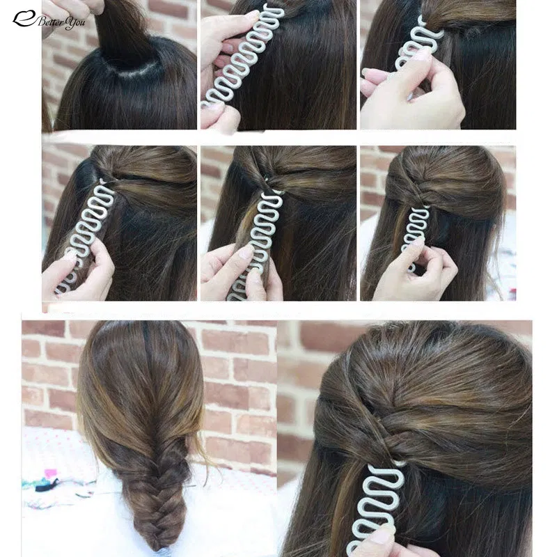 Color: Light Grey - 8 Colors Lady French Hair Braiding Tool Hair Twist Braider Easy to Use DIY Accessories Fashion Salon Women Braider Maker Tool