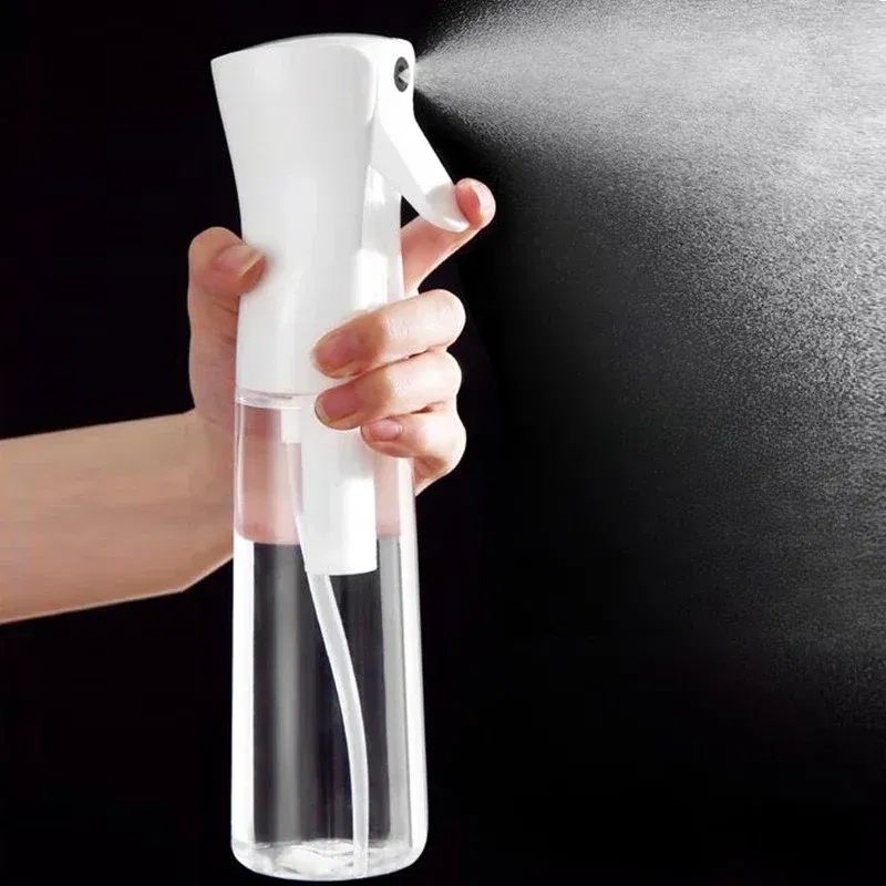 Color: light yellow - High Pressure Continuous Spray Bottle Hair Care Makeup Water Replenishing Spray Separate Bottle Press Mist Spray Bottle