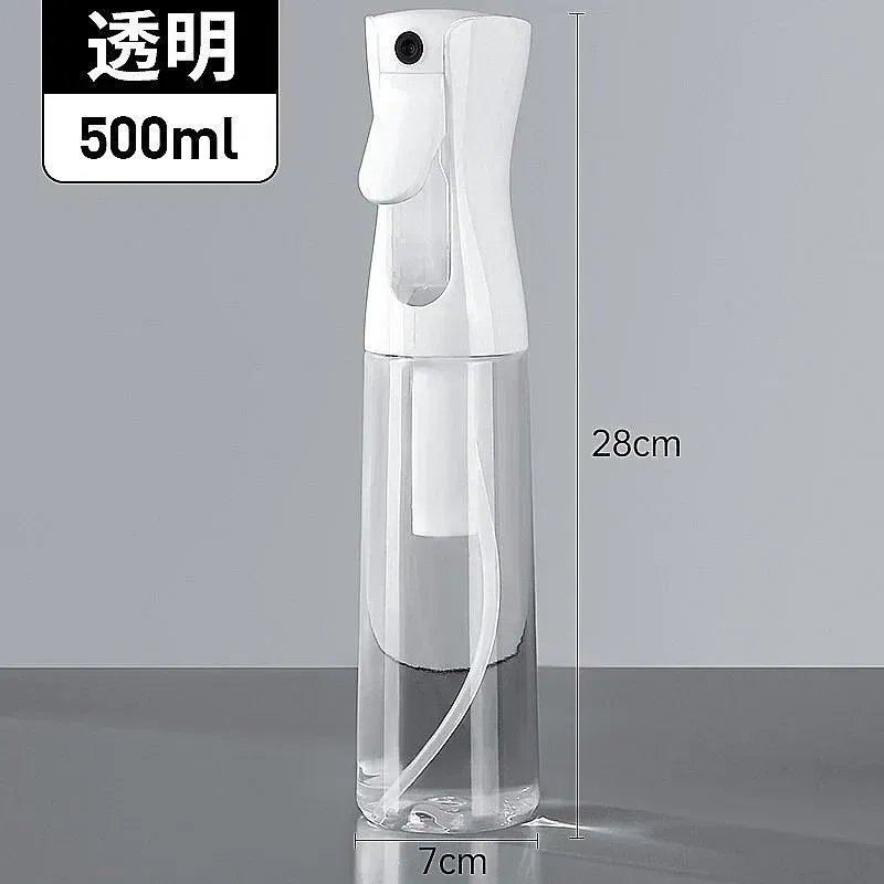Color: light yellow - High Pressure Continuous Spray Bottle Hair Care Makeup Water Replenishing Spray Separate Bottle Press Mist Spray Bottle
