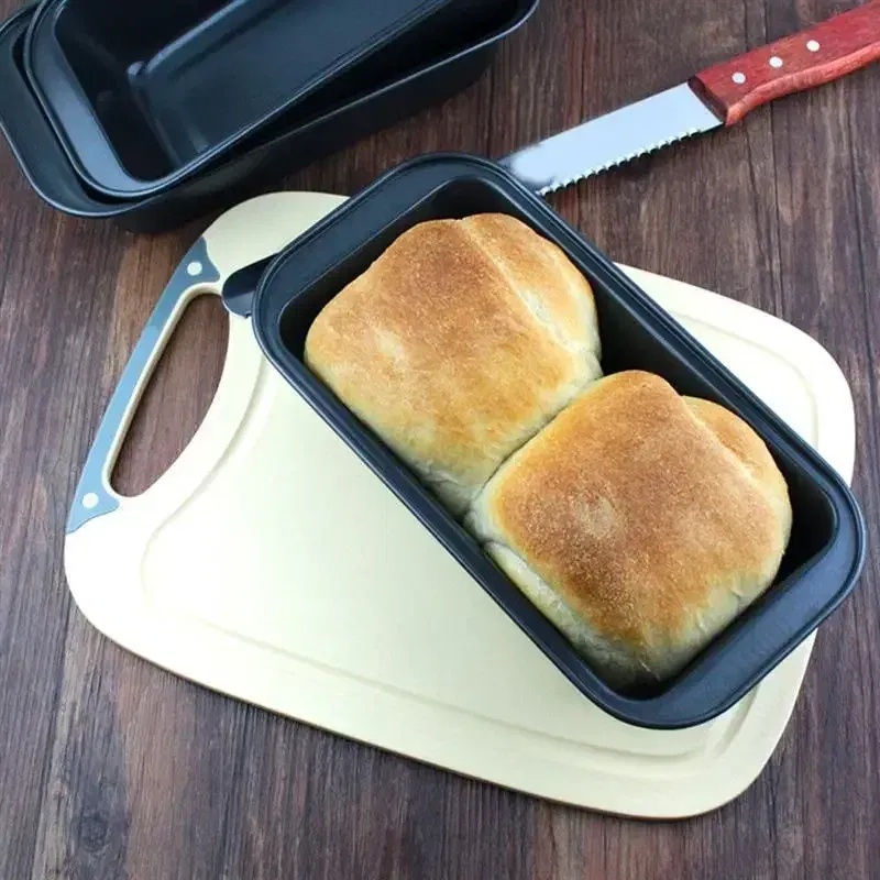 Color: Light Grey - 1pc Loaf Pan Rectangle Toast Bread Mold Cake Mold Carbon Steel Loaf Pastry Baking Bakeware DIY Non Stick Pan Baking Tools Mold