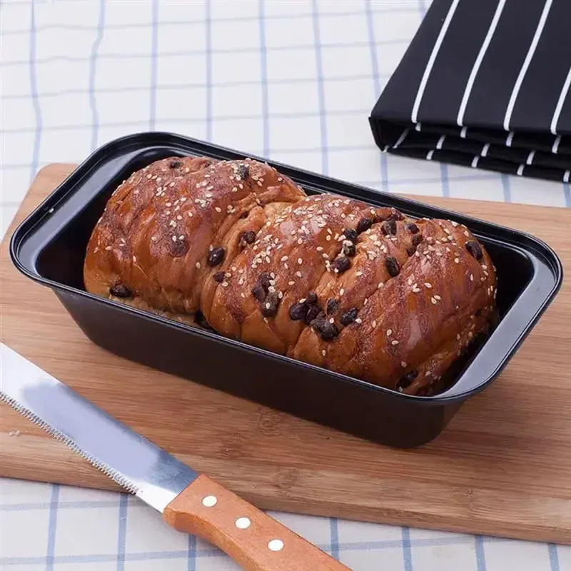 Color: Light Grey - 1pc Loaf Pan Rectangle Toast Bread Mold Cake Mold Carbon Steel Loaf Pastry Baking Bakeware DIY Non Stick Pan Baking Tools Mold