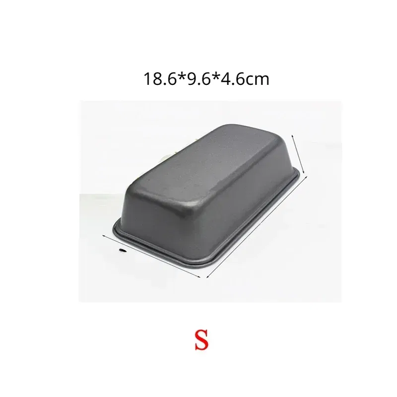 Color: Light Grey - 1pc Loaf Pan Rectangle Toast Bread Mold Cake Mold Carbon Steel Loaf Pastry Baking Bakeware DIY Non Stick Pan Baking Tools Mold