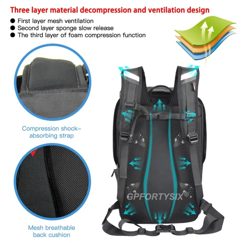 Color Name: WHITE - Motocentric Motorcycle Rear Seat Bag Multifunction Waterproof Motorcycle Helmet Backpack Big Capacity Motocross Tail Bag Luggage