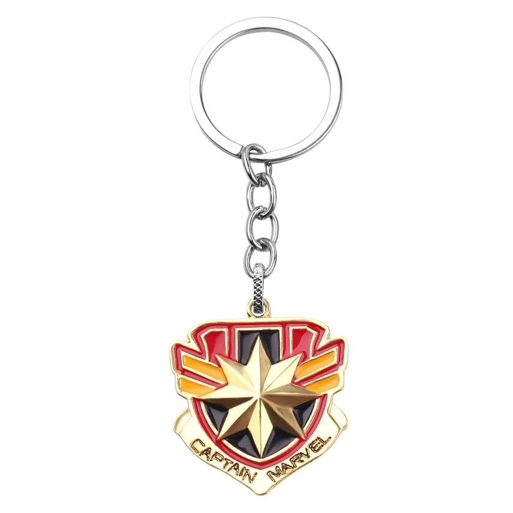 Color: black, Ships From: CHINA - Avengers Captain Marvel Carol Danvers Keychain Superhero Metal Pendant Keyrings for Women Men Backpack Key Holder Accessories