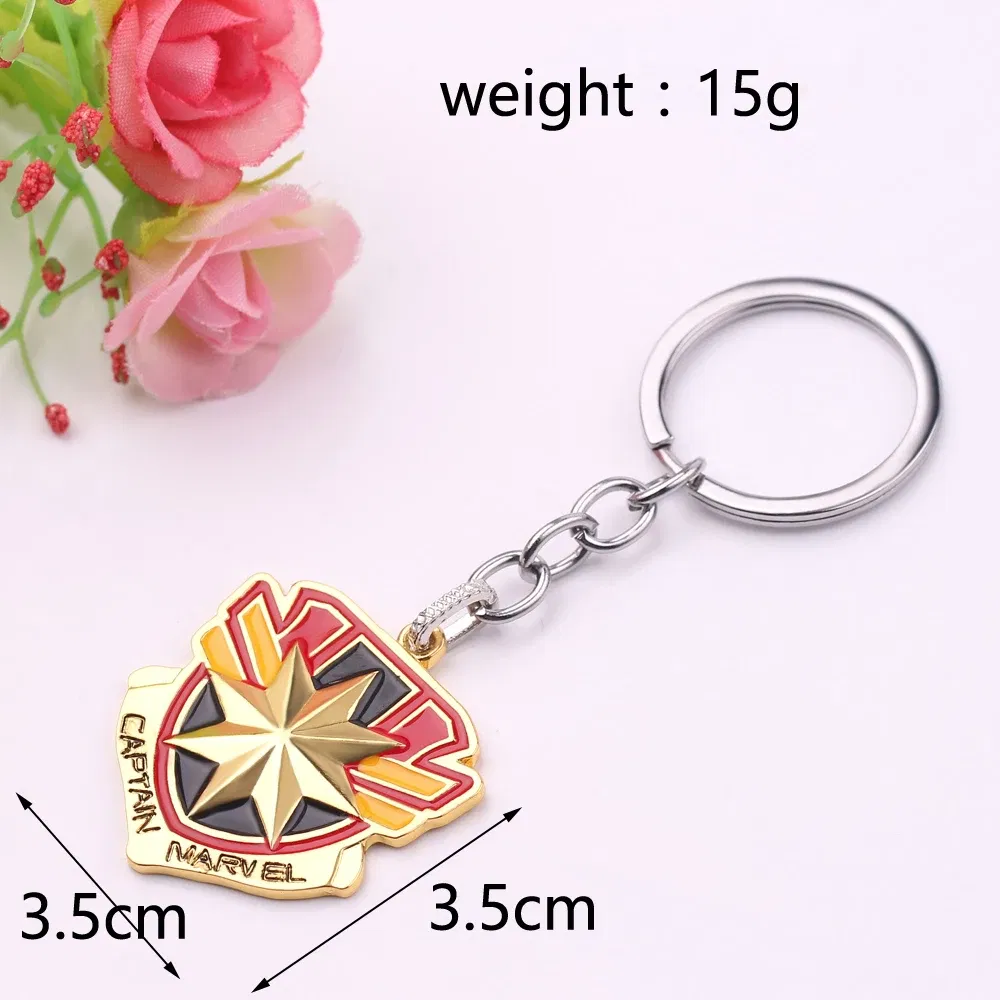 Color: black, Ships From: CHINA - Avengers Captain Marvel Carol Danvers Keychain Superhero Metal Pendant Keyrings for Women Men Backpack Key Holder Accessories