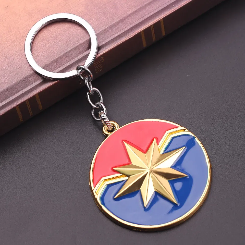 Color: black, Ships From: CHINA - Avengers Captain Marvel Carol Danvers Keychain Superhero Metal Pendant Keyrings for Women Men Backpack Key Holder Accessories