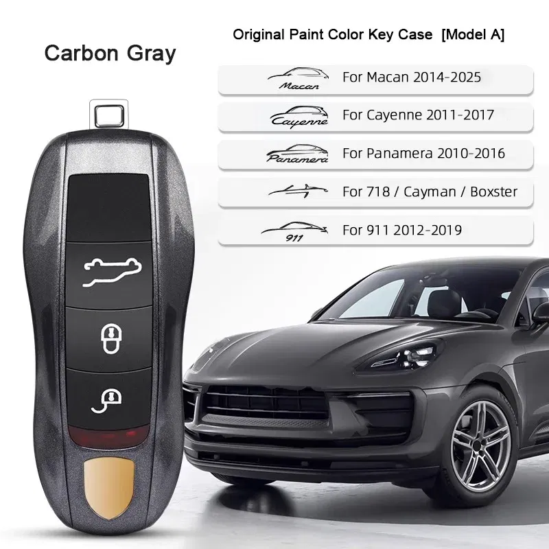 Color Name: SKY BLUE - For Porsche Cayenne 9ya 9yb Panamera 971 911 Targe Taycan Macan 95b Cayman 718 Boxster 2014-2025 Car Remote Smart Key Case Cover