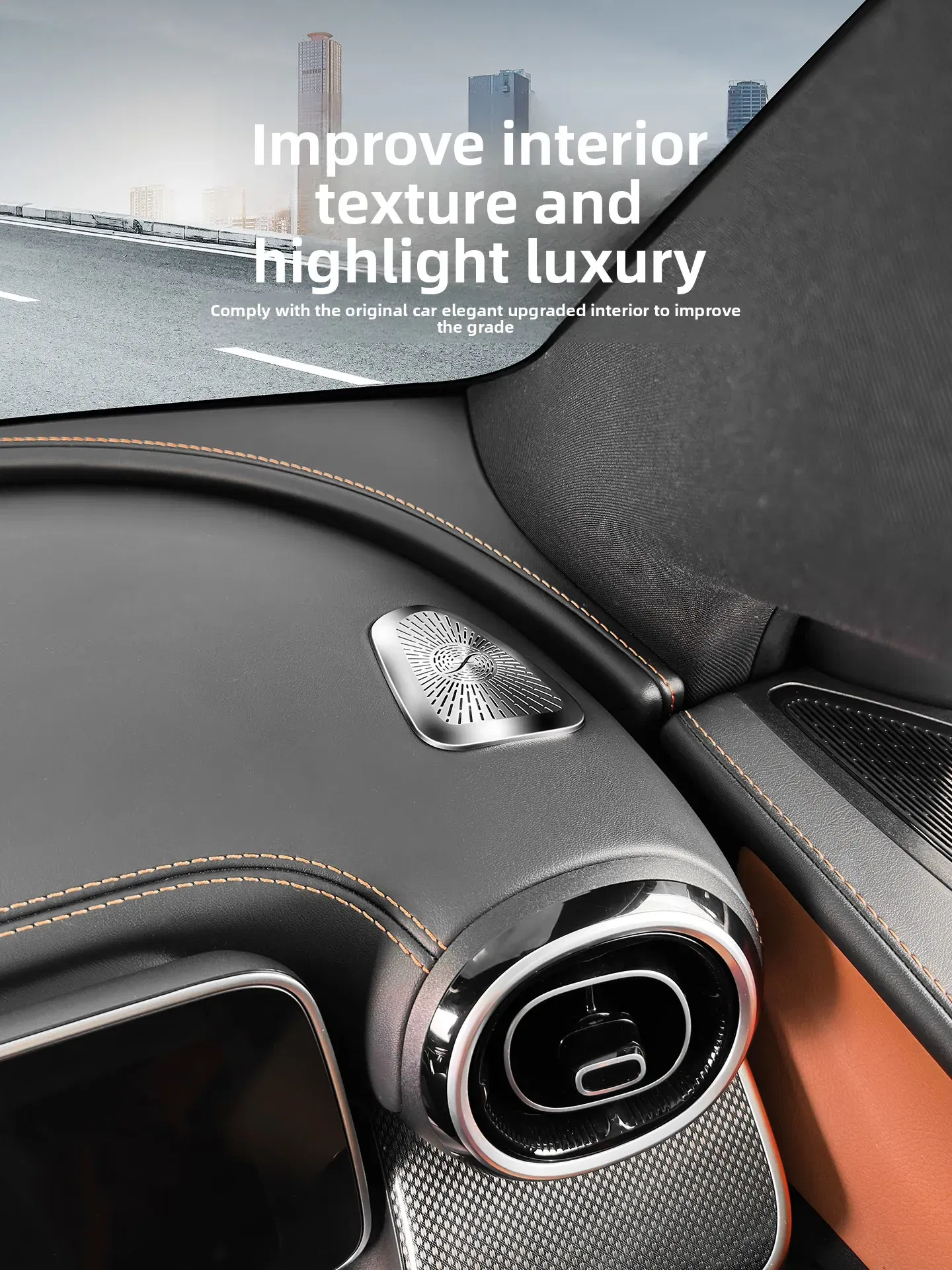 Color Name: black - LHDfor both sides Mercedes-Benz X254 GLC-class instrument air outlet protective cover GLC300 GLC260 car interior supplies 2023+