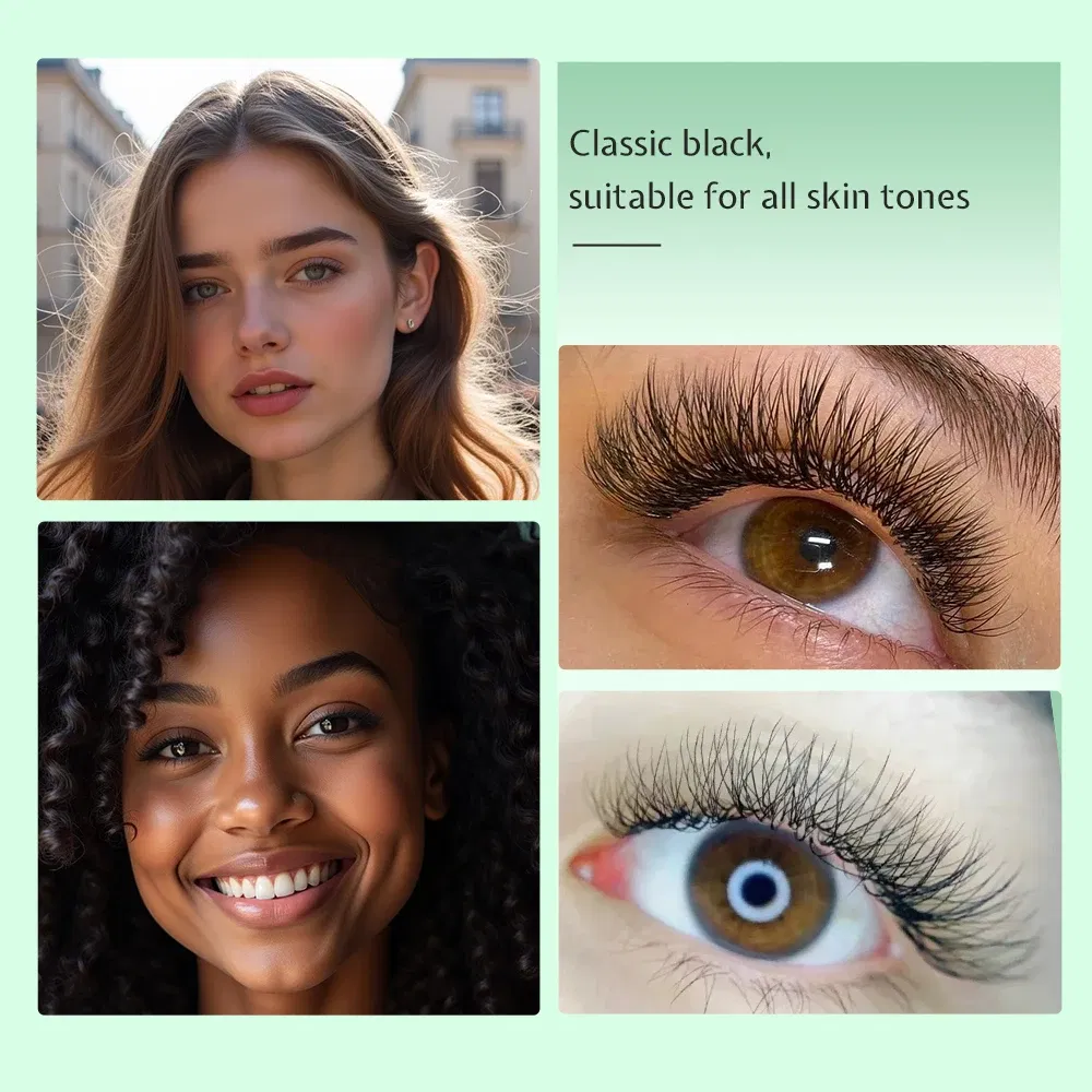 Curl: C, Thickness: 0.10mm, Length: 12mm - Yelix Smaller Opening 3D Lashes Narrow 3D W Shape Eyelash Extension Premade Volume Fan Lashes Natural Soft Eyelash