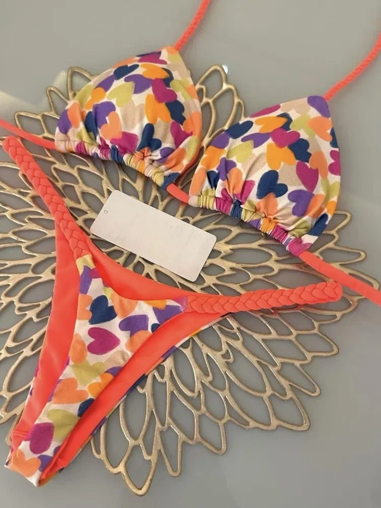 Color: Brown, Size: M - Bikini High Waist Swimsuit Sexy Thong Bikini Set Zebra Print Women Brazilian Swimwear 2023 New Biquini Swim Bathing Suits Women