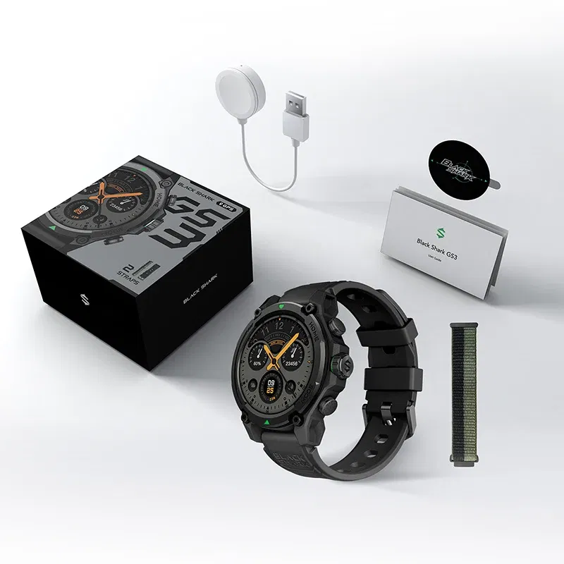 Color: GRAY, Ships From: CHINA - [World Premiere]Blackshark GS3 Smart Watch Global Version 1.43"AMOLED Display GPS Satellite Positioning 21 Day Life 5ATM