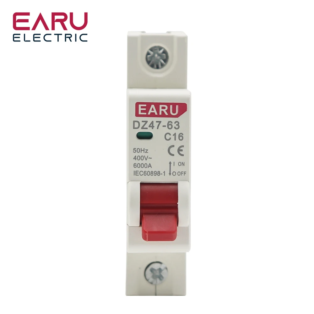 Rated Current: 50A, Ships From: CHINA - 1P AC MCB DZ47-63 C Type 230/400V~ 50HZ/60HZ Mini Circuit Breaker 3A 6A 10A 16A 20A 25A 32A 40A 50A 63A Mounting 35mm Din Rail