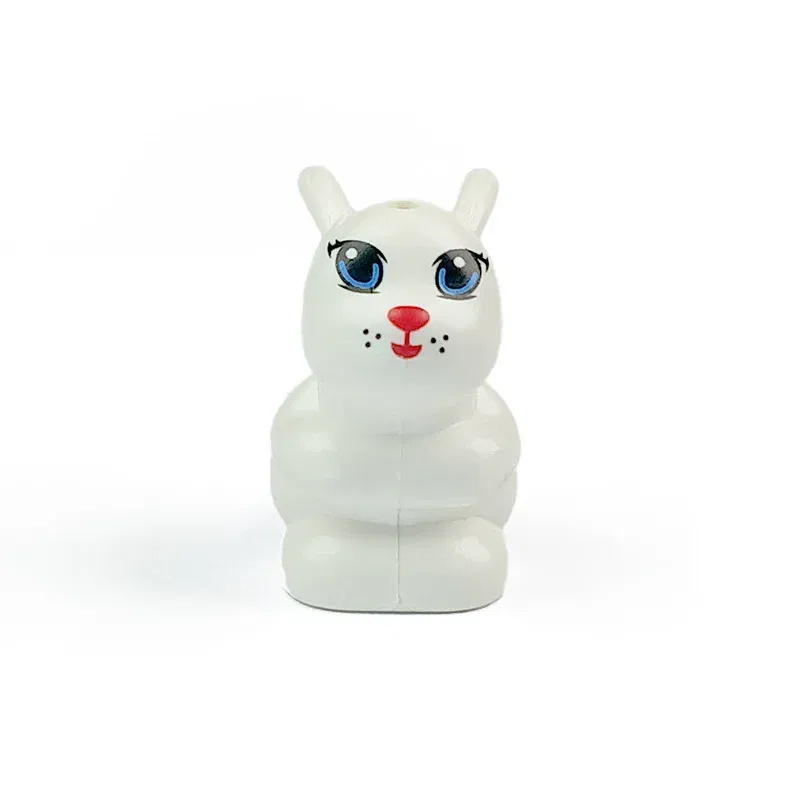 Color: Dark Tan - MOC City Animal Building Block Figures Hare Dairy Cow Squirrel Dolphin Pug DIY Farm Street View Accessories Bricks Toys Gifts