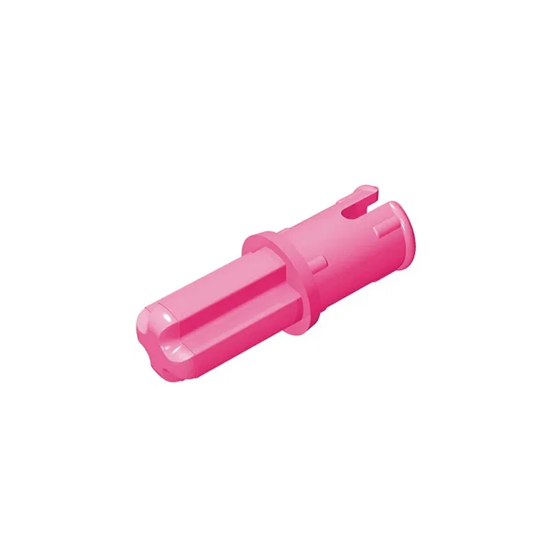 Color: Brown - Gobricks 10PCS Bricks Technical Axle 1 with Pin with Friction Ridges Lengthwise Compatible With 43093 Pieces of Toys Parts