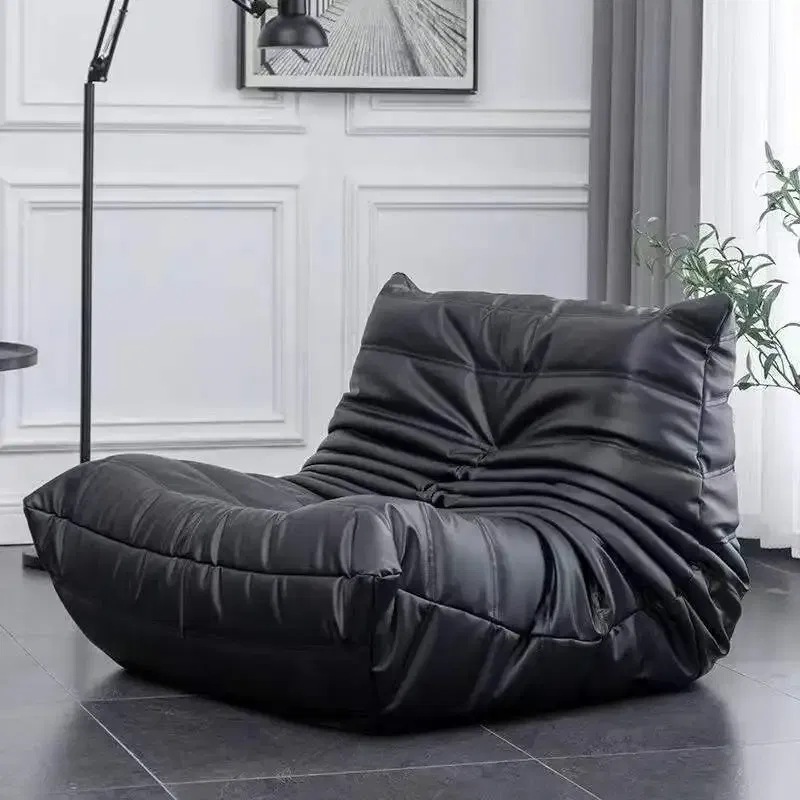 Color: Blue - Single Sofa Lazy Couch Tatami Living Room Bedroom Lovely Leisure Single Chair Reading Chair Balcony Rocking Chair