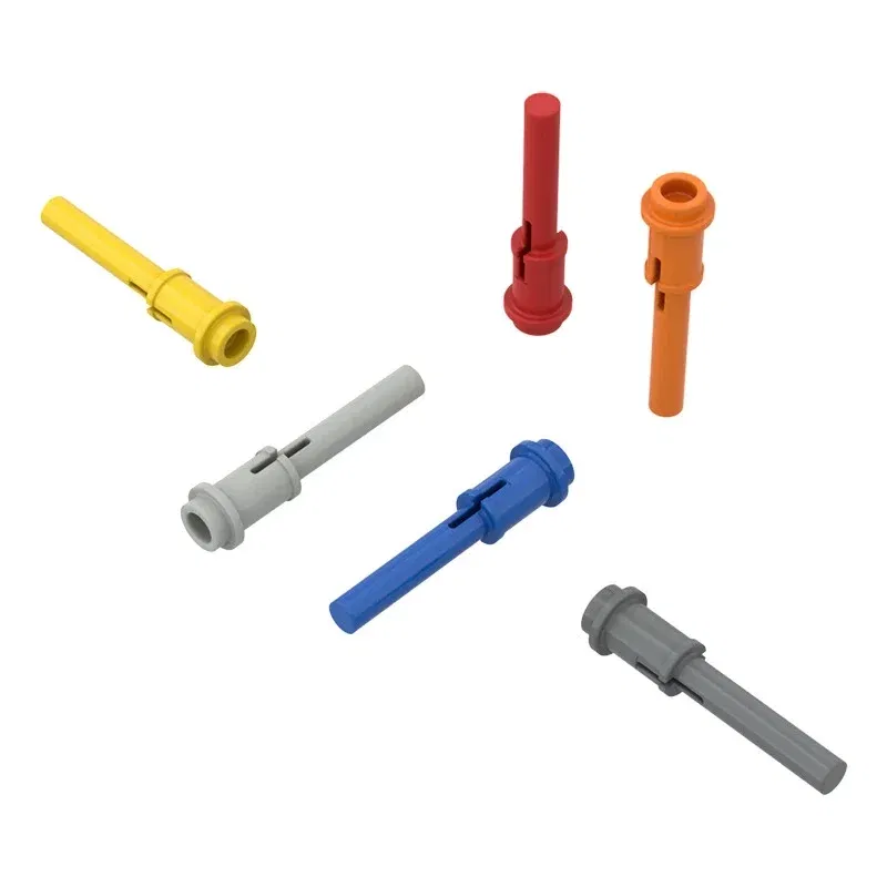 Color: Wood, Size: S - 10PCS 61184 Pin 1/2 with 2L Bar Extension Building Block Moc Technical Compatible with Brick DIY Children's Toy