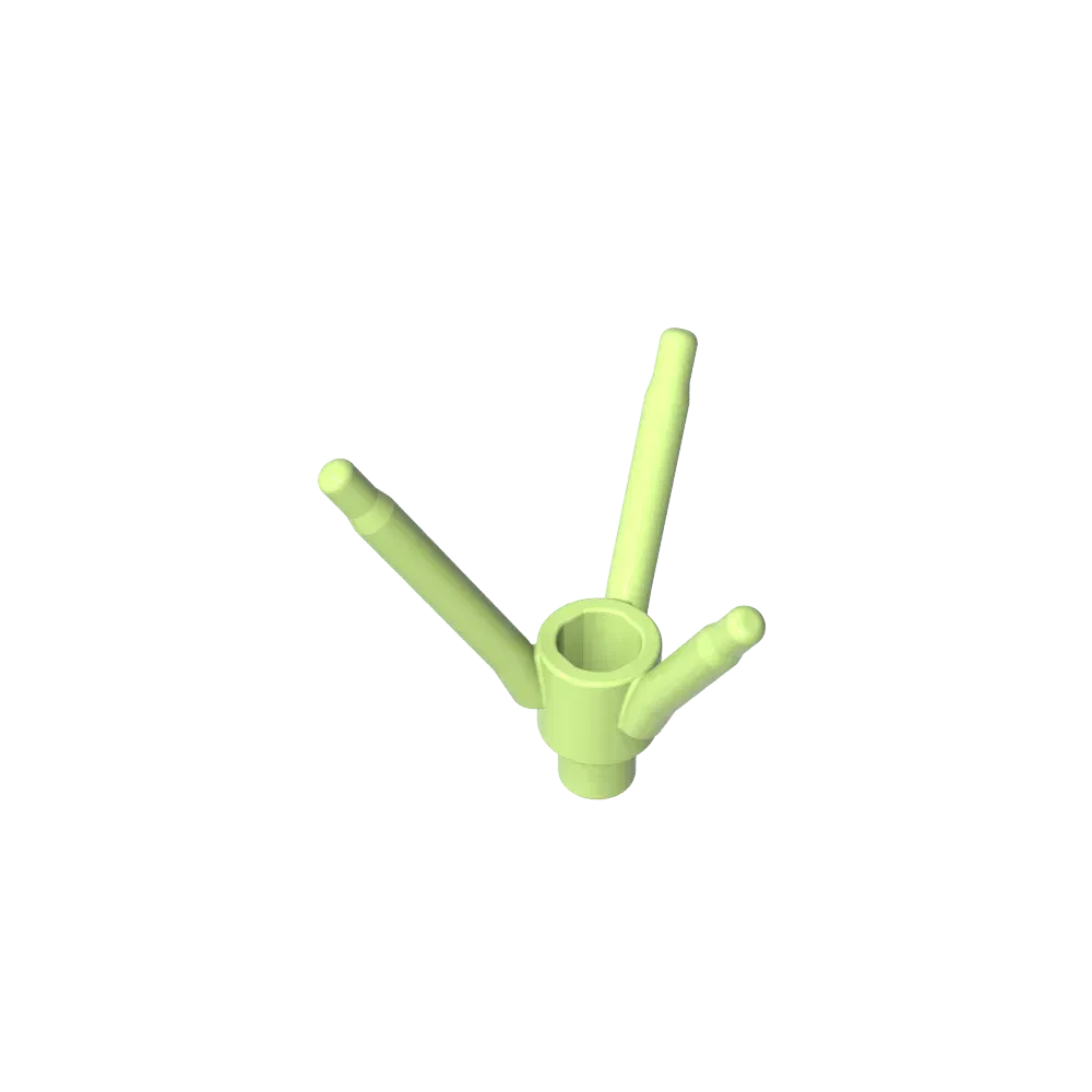 Color: WHITE - Gobricks GDS-90486 Plant, Flower Stem with Bottom Pin compatible with lego 24855 Assembles Building Blocks children's toys
