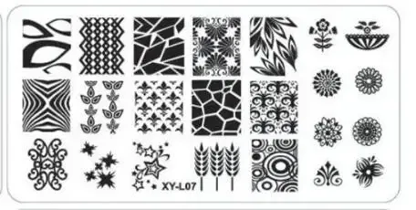 Color: black - Kimcci Nail Stamping Plates Flamingo Nail Template Mandala Maple Leaf Stamp Nail Art Stamp Image Template Manicure Stencil Tools