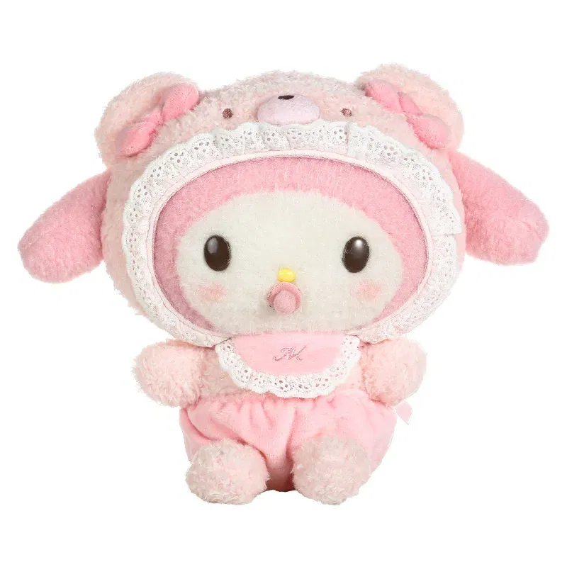 Color: Red - Kawaii Sanrio Hello Kitty My Melody Cinnamoroll 15Cm Plush Doll Pendant Baby Series Keychain Bag Pendant 20Cm Doll Birthday Gift