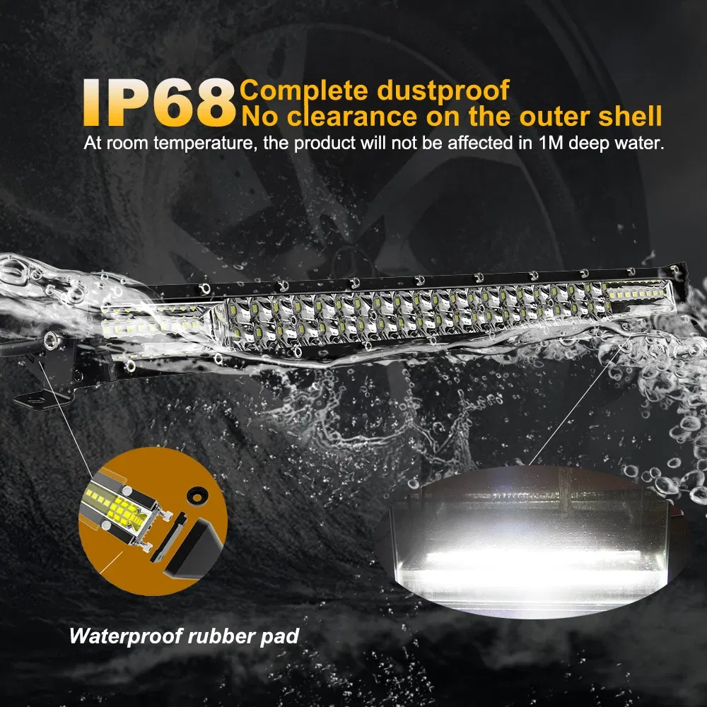Color: WHITE - Slim 8" 20" 32" LED Light Bar Off Road 12V 24V LED Light Bar/Work Light For Car Combo 4x4 Led Bar Jeep Truck ATV SUV 12V 24V