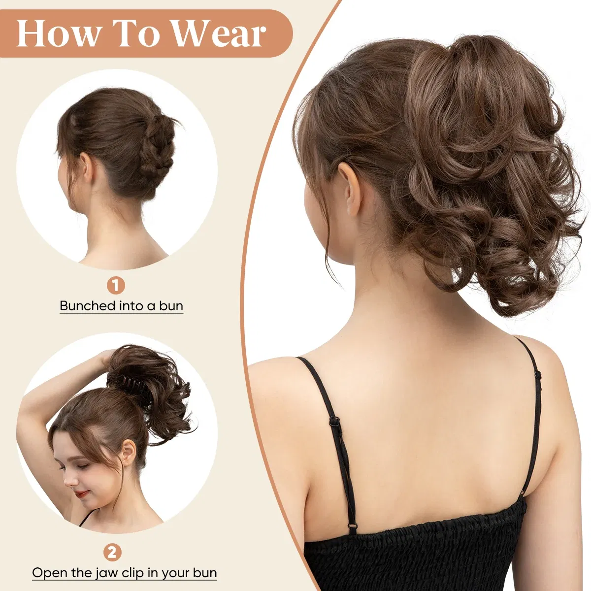 Color: 1B/30HL - SARLA One Piece Premium Synthetic Diy Claw Clip In Ponytail Extensions Natural Hairpiece Hair Bun Fake Blonde False Pigtail