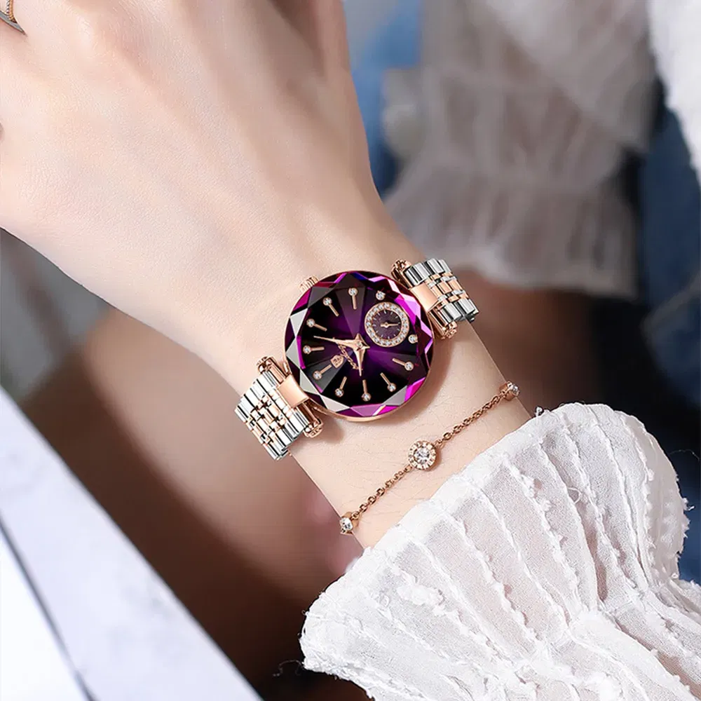 Color: BRONZE - POEDAGAR Luxury Woman Wristwatch Elegant Waterproof Stainless Steel Watch for Ladies Dress Diamond Quartz Women's Watches Reloj