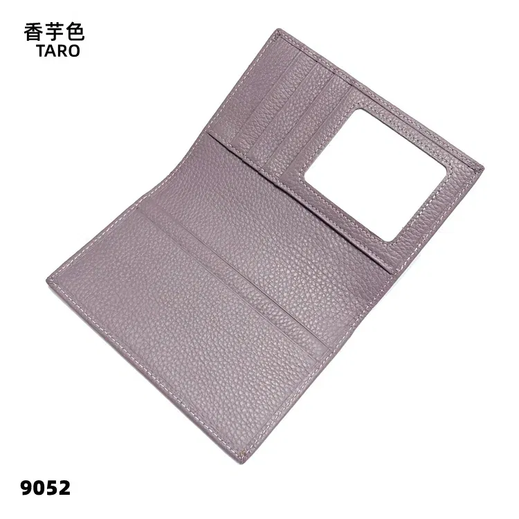 Color: SKY BLUE - 100% Cowhide Passport Holder Factory Genuine Leather Engrave Letters Men Women Passport Cover Customized Name Travel Card Wallet