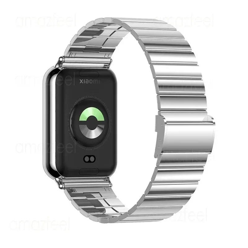 Color: black, Size: XS - Bracelet For Xiaomi Mi Band 8 Pro Strap Xiaomi Mi Band 8 Pro Stainless Steel Bracelet Xiaomi MiBand 8 Pro Belt Watch Strap