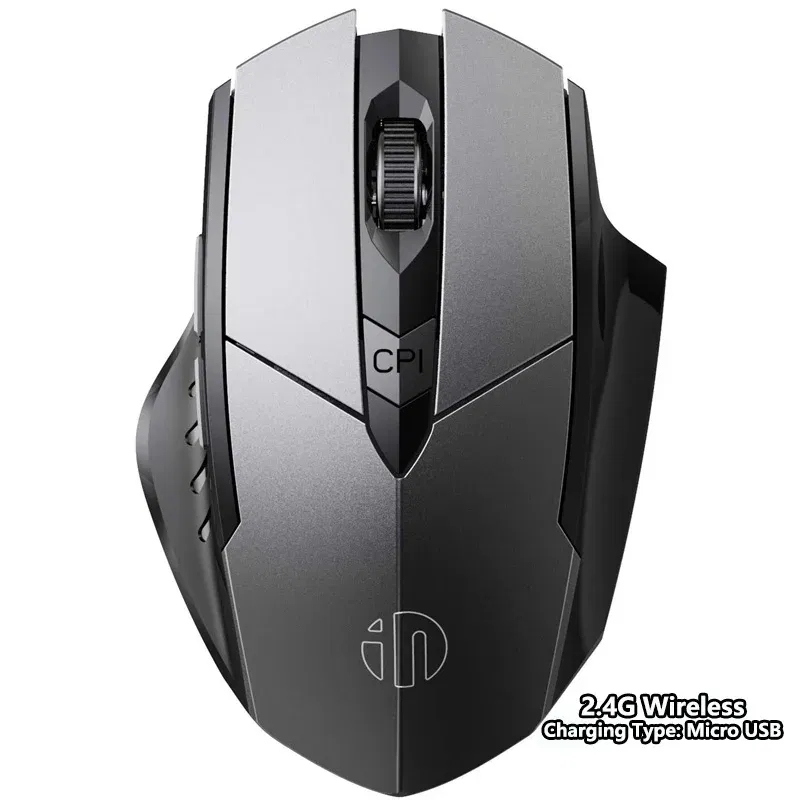 Color: PURPLE - Inphic Rechargeable Wireless Mouse Ergonomic Bluetooth 5.0 2.4G Mice Office Mute Mouse For MacBook Tablet Laptops Computer PC