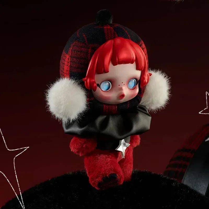 Color: Gold - POPMART SKULLPANDA Winter Symphony Series SP Blind Box Guess Bag Plush Pendant Doll lovely Girl birthday present xmas Toys